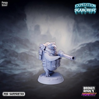 expedition scarcrest - pengu scout broken anvil miniatures Tabletop Characters & Creatures Fantasy Universe Store winter penguin tabletop dnd island tabletopgames mountains walrus kobold ttrpg 3d print model - Mito3D