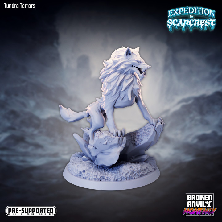 expédition scarest toundra terreurs 1 cassé enclume miniatures table personnages créatures fantaisie univers boutique hiver manchot loup garou dnd île jeux montagnes morse Kobold ttrpg 3D print model - Mito3D