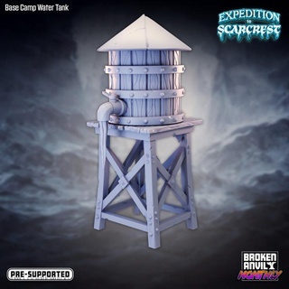 expedition scarcrest - base camp water tower broken anvil miniatures Store Tabletop 3D Printable Terrain Fantasy prop terrain winter penguin tabletop dnd tabletopgames mountains walrus scatter ttrpg 3d print model - Mito3D