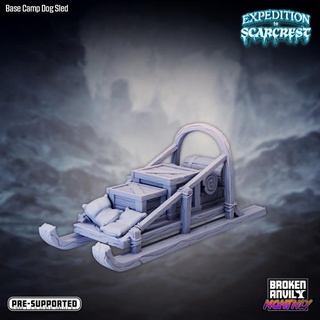 expedition scarcrest - base camp dog sled broken anvil miniatures Store Tabletop 3D Printable Terrain Fantasy terrain winter penguin props tabletop dnd island tabletopgames mountains walrus scatter ttrpg 3d print model - Mito3D