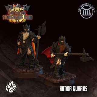 dwarf honor guards crippled god foundry Tabletop Characters & Creatures Fantasy Universe Store armor fantasy king rpg rifle patreon dnd halberd dwarves cgf stoneheart 3d print model - Mito3D