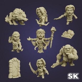 mirror maze stoneking  Tabletop Tabletop Characters & Creatures Fantasy Universe Tabletop Tabletop Characters & Creatures Store elf fantasy warrior wolf mirror elves ranger ogre dungeon dnd heroquest archmage  3d print model - Mito3D