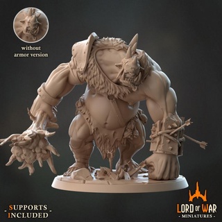 giant ogre - armor version presupported lord war miniatures Tabletop Characters & Creatures Fantasy Universe dragons dungeons fantasy game roleplay rpg table top troll champion boardgames heroic tabletop heroes patreon release dnd 32mm lordofwar 3d print model - Mito3D