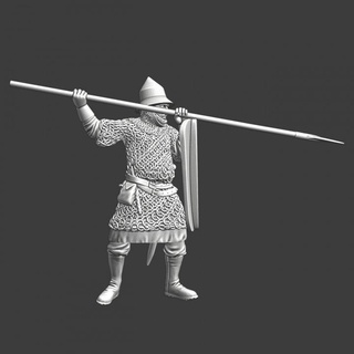 medieval lithuanian spearman - infantry northern crusades miniatures Tabletop Characters & Creatures Historical Universe Store battle figurine model spear miniature saule 28mm scenery baltic pagan teutonic novgorod tribesman 3d print model - Mito3D