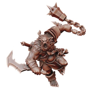 engin berserker manuel Boria table personnages créatures fantaisie univers barbare dragons donjons marteau guerre guerrier miniature épouvantail dnd 3d print model - Mito3D