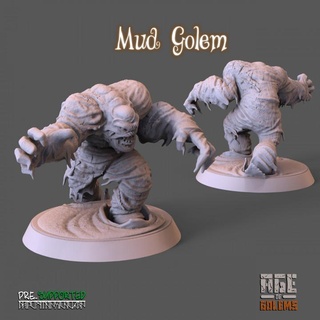 mud golem pose 1 - age golems goblin art studios Tabletop Characters & Creatures Fantasy Universe figurine games highdetail miniatures rpg support toys war 3dprinting boardgame tabletop wargame dnd 3dminiature ttrpg dndminiature dndcharacter miniaturefor3dprinting 3d print model - Mito3D