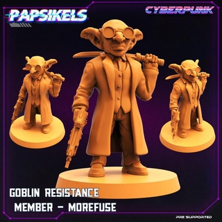 goblin resistance member morefuse papsikels miniatures  Tabletop Tabletop Characters & Creatures Sci-Fi Universe Tabletop Tabletop Characters & Creatures Store goblin cyberpunk  3d print model - Mito3D