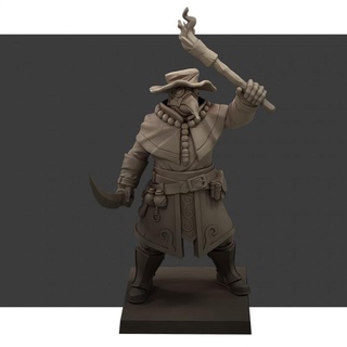 witch hunter doctor old world miniatures Tabletop Characters & Creatures Fantasy Universe Store dungeons warhammer plaguedoctor mordheim witchhunter 3d print model - Mito3D