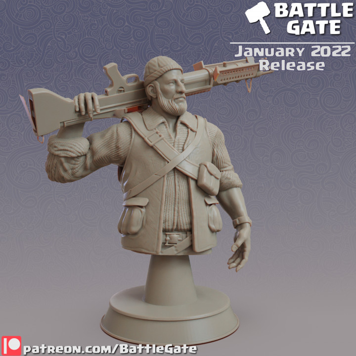 ranger-x-bust free battle gate Fan Art Busts gun hero soldier war super ranger jungle west cowboy 3D print model - Mito3D