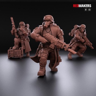 steel guard - squad imperial force redmakers Tabletop Characters & Creatures Sci-Fi Universe 40k warhammer fallout scifi cyberpunk infantry wargame legion armageddon wh40k astra militarum 40000 grimdark imperium battalion 3d print model - Mito3D