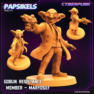 goblin resistenza membro maryosef papsikels miniature tavolo personaggi creature fantasia universo negozio cyberpunk agente 3d print model - Mito3D