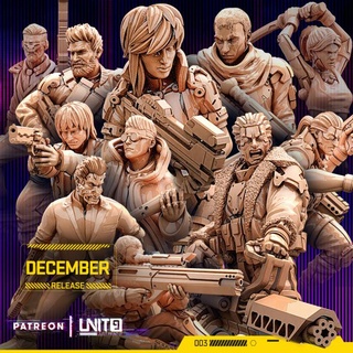 cyberpunk modelos agrupar december21 liberação unit9 tampo mesa personagens criaturas Sci Fi universo loja patreon 3d print model - Mito3D