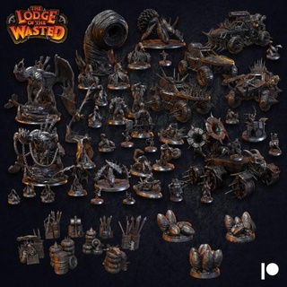 lodge wasted trapper pack - presupported dragon trappers Tabletop Characters & Creatures Fantasy Universe Store dungeons mad metal rock sand worm cars band max vehicles dune borderlands d&d dnd goblins hardcore 3d print model - Mito3D