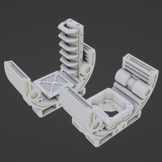 Spacehulk hvac escaleras palmtresdee mesa 3D imprimible terreno Sci Fi espacio casco túnel escalera dragonsrest 3d print model - Mito3D
