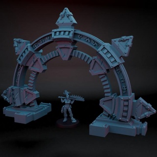 puertas caos hombre rata fragua Tienda mesa 3D imprimible terreno Sci Fi portón 3d print model - Mito3D