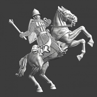 mounted lithuanian knight - duke mindaugas personal guard northern crusades miniatures Tabletop Characters & Creatures Historical Universe Store printable battle medieval model wargaming warrior saule warfare order cavalry teutonic livonian 1236 3d print model - Mito3D