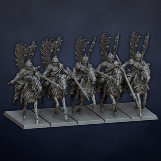 winged hussar unit dragon's lake miniaturas Tabletop Characters & Creatures Fantasy Universe Store rpg wargames warhammer horse wargame rol 9thage warhammerfantasy ageofsigmar aos theninthage oldworld kislev 3d print model - Mito3D