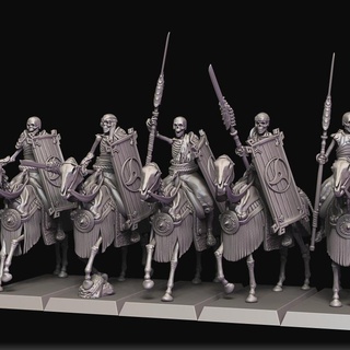 skeleton riders raven twin miniatures Tabletop Characters & Creatures Fantasy Universe Store undead warhammer gamesworkshop gw ageofsigmar aos ninthage raventwinminiatures 3d print model - Mito3D
