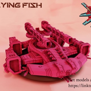 lic - flying fish lelanian industrial complex Tabletop Characters & Creatures Sci-Fi Universe Vehicles Machines game games robot table tank vehicle wargames wargaming boardgames boardgame tabletop vehicles tanks wargame 28mm 3d print model - Mito3D