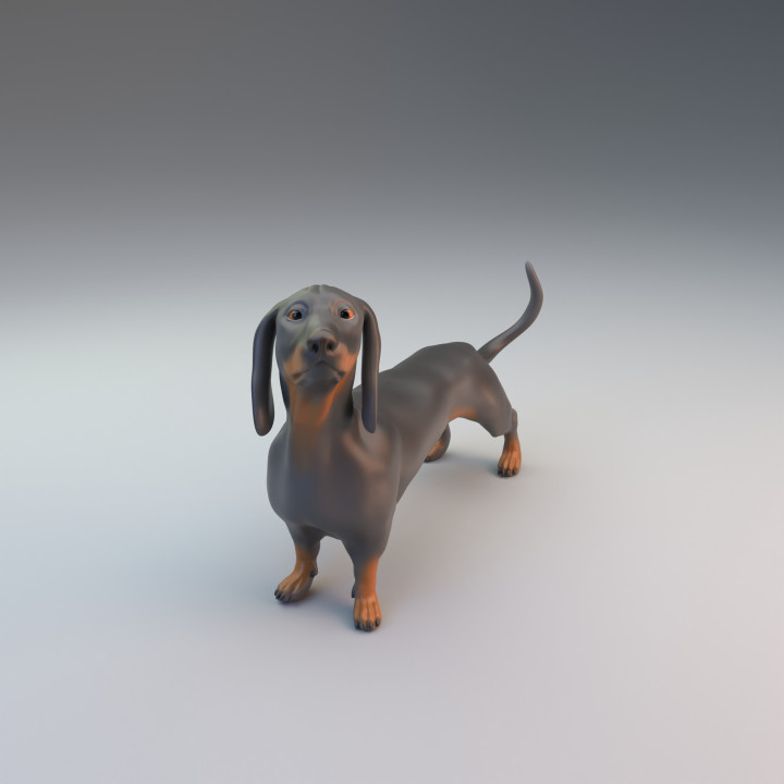 perro tejonero pre soportado dinosaurio juguetes juegos animal criatura cifras Tienda Arte figura figurilla mini mascota estatua juguete miniatura minis mamífero canino salchicha tejón 3D print model - Mito3D