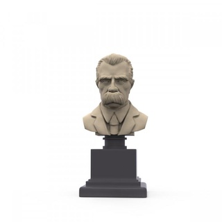 Nietzsche filósofo fracasso cosmondo loja ventilador arte bustos figura estátua universidade freud heidegger Foucault modernidade pós deleuze derrida nó postagem 3d print model - Mito3D