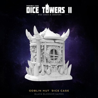 dc09 goblin hut dice case box possibly cool tower 2 black blossom games Tabletop accessories elf house orc dnd 3d print model - Mito3D