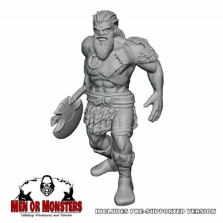 barbarian dale seaton Tabletop Characters & Creatures Fantasy Universe Store dragons dungeons tabletop 3d print model - Mito3D