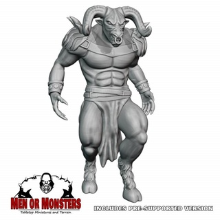Minotaur Dale koltuk masaüstü karakterler yaratıklar fantezi Evren mağaza ejderhalar Zindanlar 3d print model - Mito3D