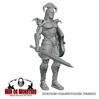 forgotten warrior dale seaton Tabletop Characters & Creatures Fantasy Universe dragons dungeons fighter greek roman miniature tabletop 32mm 3d print model - Mito3D