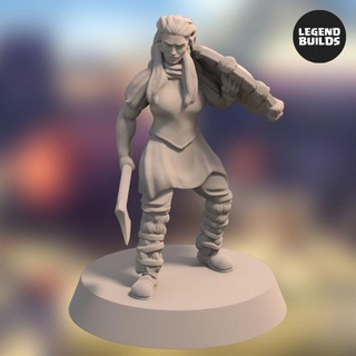 yman last miniature stl file legendbuilds Tabletop Characters & Creatures Fantasy Universe ancient army axe barbarian dragons dungeons fantasy female rpg war wargaming tabletop ttrpg 3d print model - Mito3D