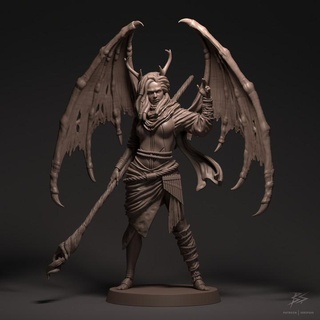 forest druid monya 3dsofsan  Tabletop Tabletop Characters & Creatures Fantasy Universe Tabletop Tabletop Characters & Creatures Store demon animal forest mini wings miniature dungeonsanddragons tabletop patreon dnd winged druid e5 3dsofsan monya  3d print model - Mito3D