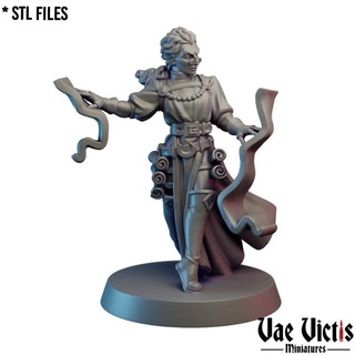 scroll master pre-supported vae victis miniatures Tabletop Characters & Creatures Fantasy Universe Store fantasy magician rpg woman wizard tabletop spell dnd 3d print model - Mito3D