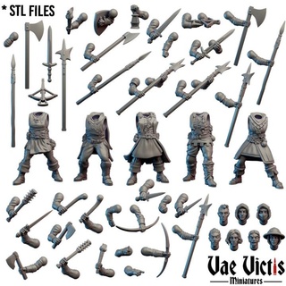 modular mercenaries pack ii pre-supported vae victis miniatures Tabletop Characters & Creatures Fantasy Universe Store fantasy rpg set warrior weapons tabletop dnd bits thief 3d print model - Mito3D