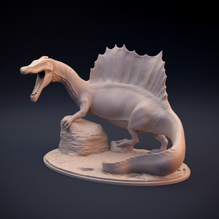 spinosaurus Aegyptiacus dinosaurio perro juguetes juegos animal criatura cifras mesa caracteres criaturas Tienda imprimible Arte bestia figura lagartija reptil agua miniatura fauna silvestre depredador prehistórico africano extinto carnívoro espina 3D print model - Mito3D