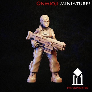 soldat femelle Stanislav Kuznetsov boutique combattant miniature table jeu guerre jungle 3d print model - Mito3D