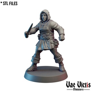 mercenary woman 02 pre-supported vae victis miniatures Tabletop Characters & Creatures Fantasy Universe Store fantasy rpg warrior tabletop dnd thief brigand 3d print model - Mito3D