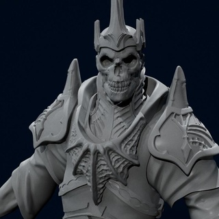 lich 75mm jeremy smith Tabletop Characters & Creatures Fantasy Universe armor skull undead magic d&d dnd sorecery 3d print model - Mito3D