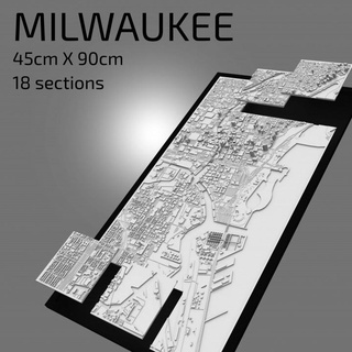 3d milwaukee digital files stl file map city art printed landmark model skyline 3dcityframes Education Geography Home & Garden Homeware Ornaments Architecture Store architecture building miniature relief cityscape 3dcityart milwaukee3dmodel 3dmapart milwaukeskyline topographicmap milwaukeelandmark 3d print model - Mito3D