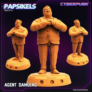 agent damulag papsikels miniatures Tabletop Characters & Creatures Sci-Fi Universe cyberpunk 3d print model - Mito3D