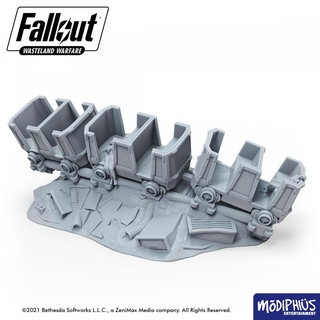 fallout wasteland warfare - print home wrecked rollercoaster modiphius entertainment Tabletop 3D Printable Terrain Sci-Fi terrain vault tabletop wargame bethesda wastelanders dwellers funfair 3d print model - Mito3D