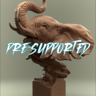 savanna bust elephant presupported doombellstudio Toys & Games Animal Creature Figures Store Fan Art Busts animal animals baby busts 3d print model - Mito3D