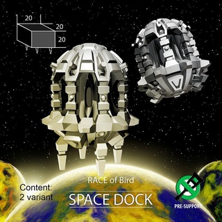 space dock bird race van Tabletop Characters & Creatures Sci-Fi Universe Vehicles Machines Store miniatures sci-fi spaceship 3dprint boardgames tabletop destroyer spacecraft board games stellar ti4 3d print model - Mito3D