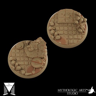 städtisch Ruine Basen mythologisch Kunst Tischplatte Zubehör 3D druckbar Terrain Sci Fi stl Schädel Base Minis zerfallen 3d print model - Mito3D
