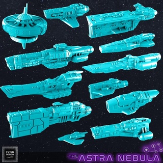 civilian pre-overtaken fleet - scale starships evan carothers Tabletop Characters & Creatures Sci-Fi Universe Vehicles Machines Store space starship spaceships 3d print model - Mito3D