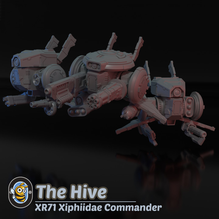 xr71 xiphiidae commander presupported hivemind minis Tabletop Characters & Creatures Sci-Fi Universe Vehicles Machines futuristic kit robot warhammer drone tau scifi tabletop crisis 3D print model - Mito3D