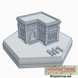 gotisch Gebäude 9 verhexen Karte Rahmen hmsg009 Kriegsspiel Schmiede Geschäft Terrain Battletech 3d print model - Mito3D