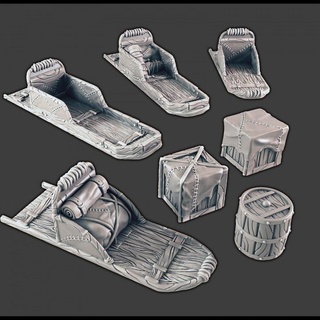 dogsleds cargo support-free evan carothers Store Tabletop 3D Printable Terrain Fantasy arctic 3d print model - Mito3D