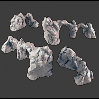 rocoso espinas montaña support free evan padres Tienda mesa 3D imprimible terreno fantasía columna vertebral 3d print model - Mito3D