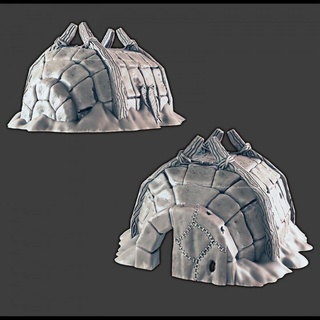 hunter's igloo support-free evan carothers Store Tabletop 3D Printable Terrain Fantasy arctic 3d print model - Mito3D
