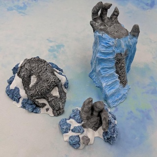 warden buried frozen statue support-free evan carothers Store Tabletop 3D Printable Terrain Fantasy arctic 3d print model - Mito3D
